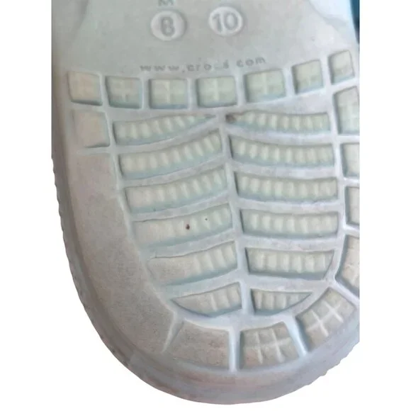 Crocs Classic Comfort Sandals Slip-On Flat Slide Blue Water Beach Shoe Size 10 - Picture 12 of 14